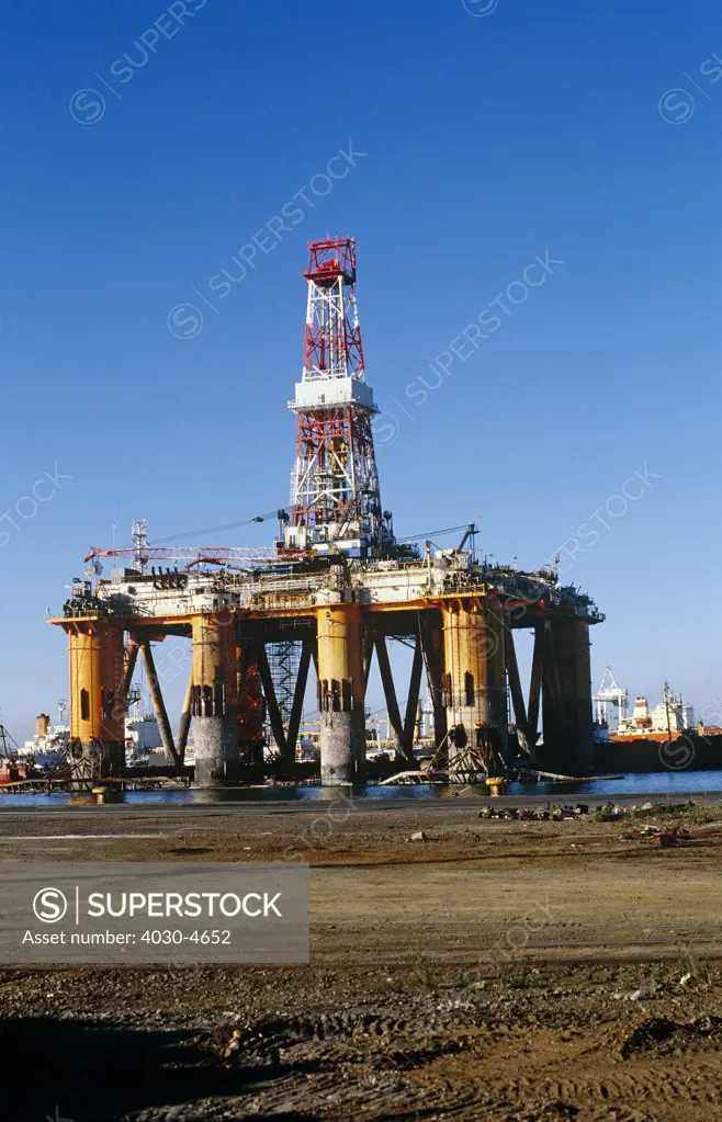Oil rig, Cape Town harbour, Cape Town