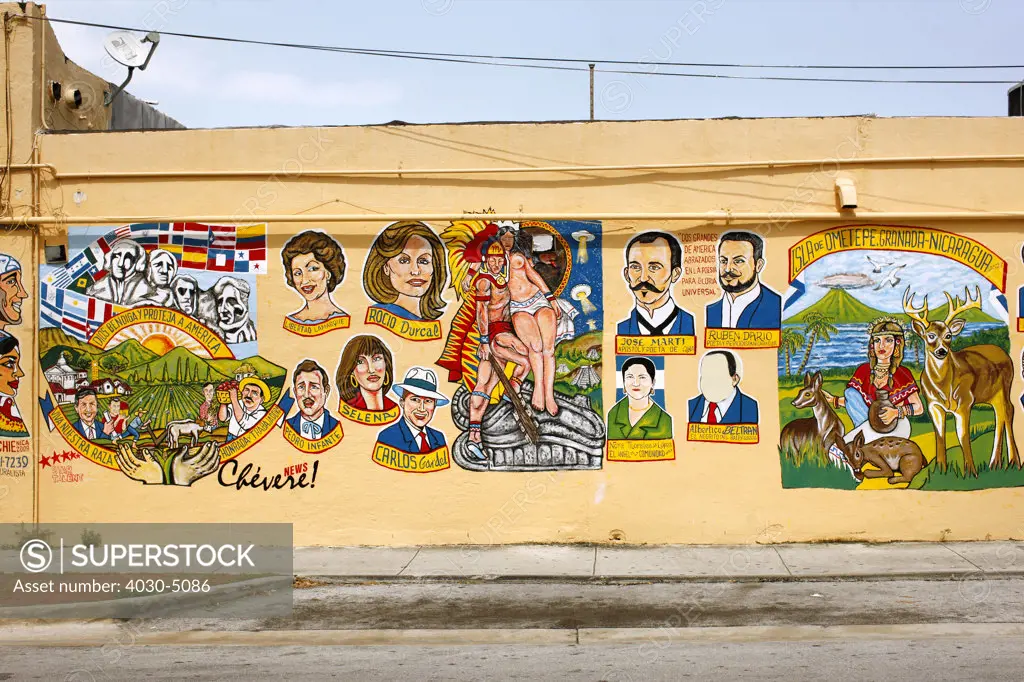 Gomez Park wall murals, Miami, USA