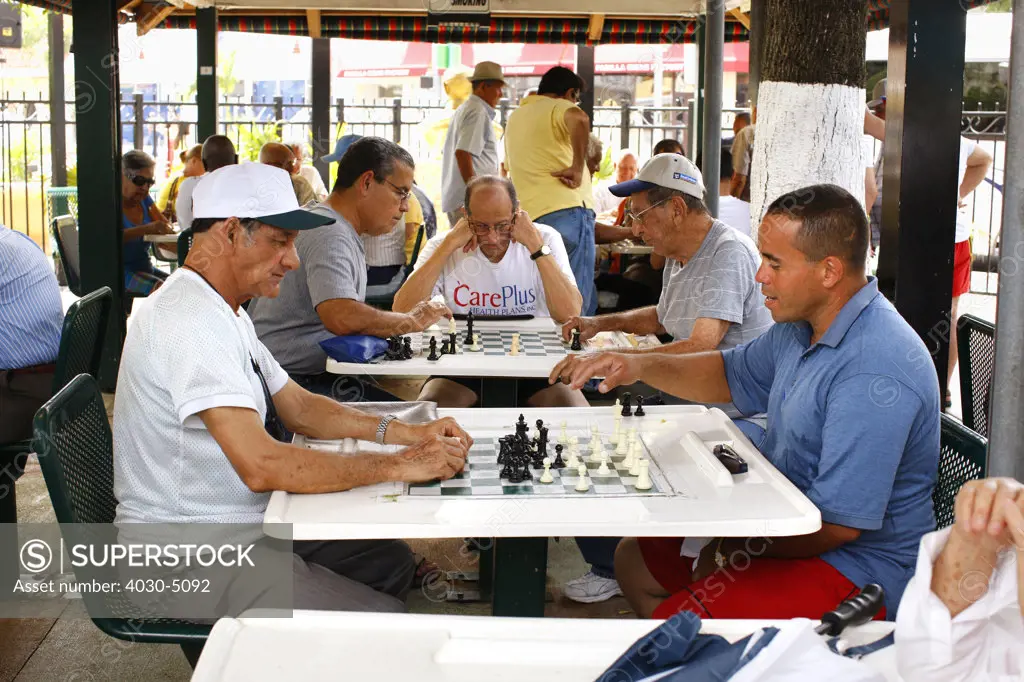 Dominoes in Gomez Park, Miami, USA