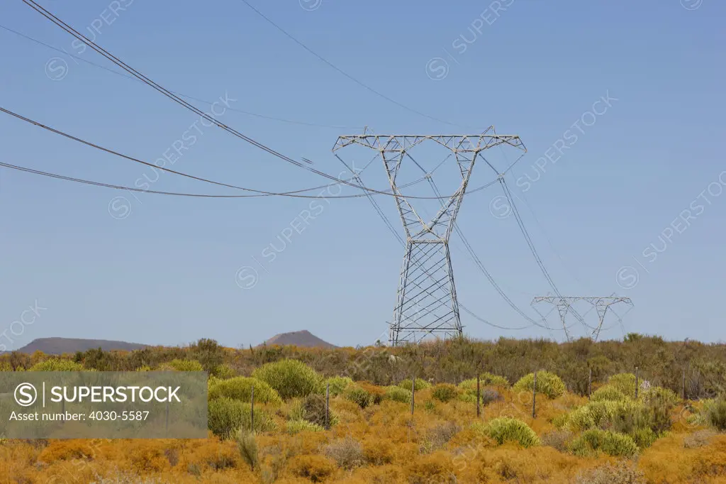 Powerlines, Karoo, South Africa