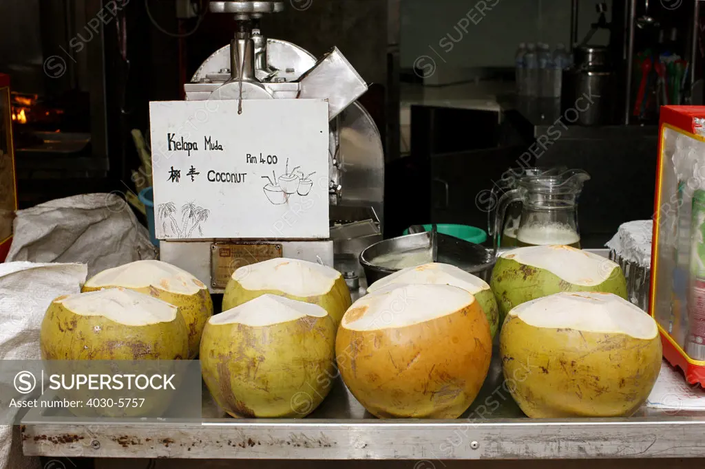 Coconut Stall at Central Market, Kuala Lumpur, Malaysia