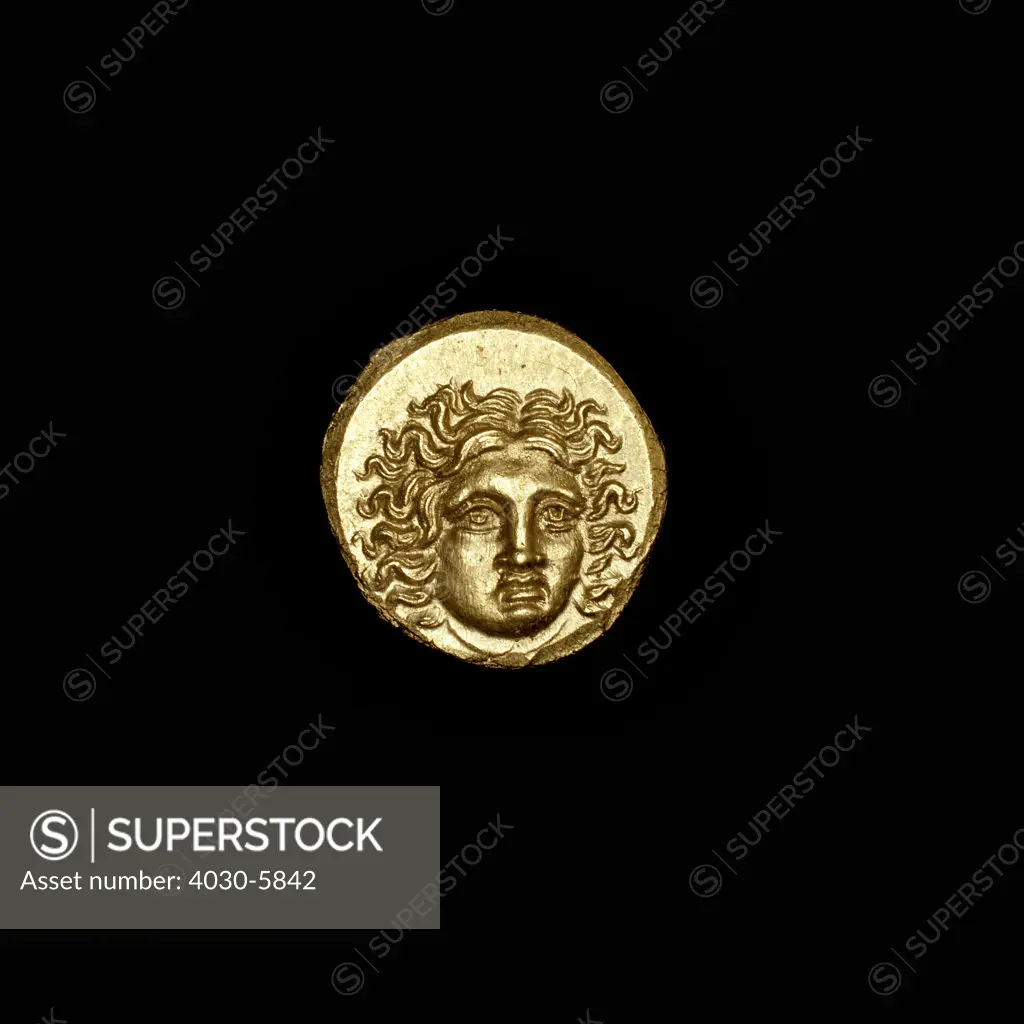 Rhodian tetrobol Coin, Ancient Greece, islands off Caria, Helios