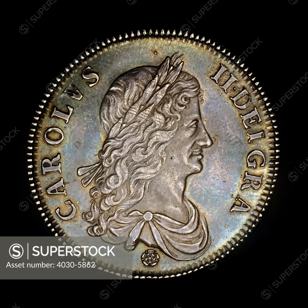 British Coin Depicting King Charles II, 1660-1685AD