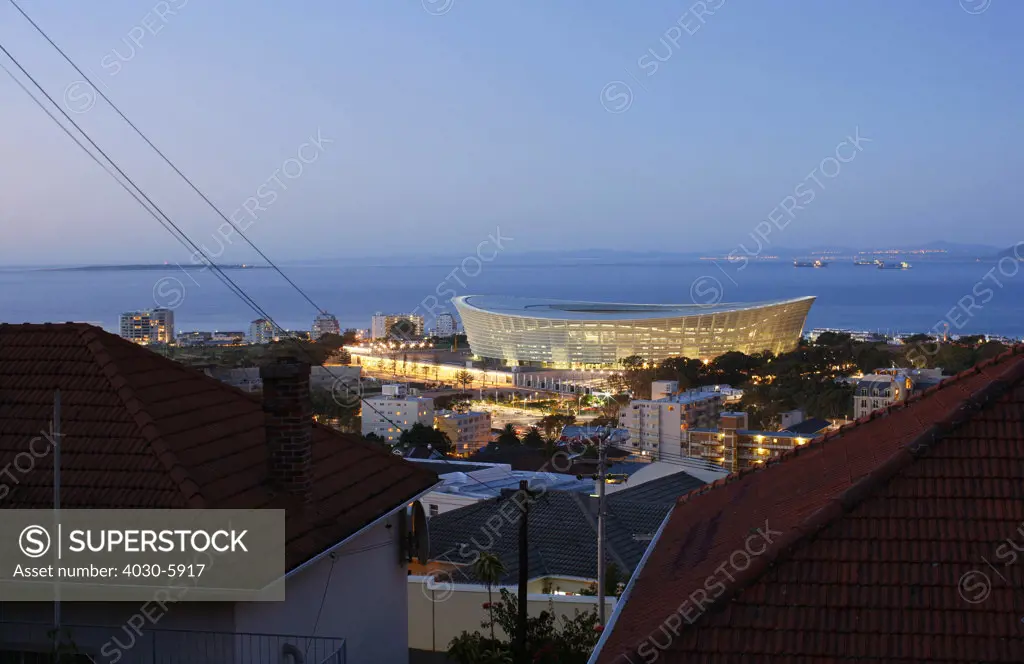 Cape Town Soccer Stadium at night
