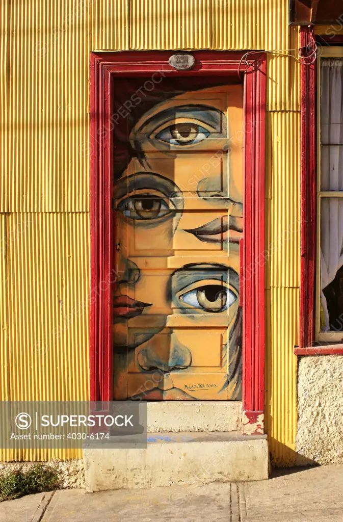Valparaiso Doorway Graffiti
