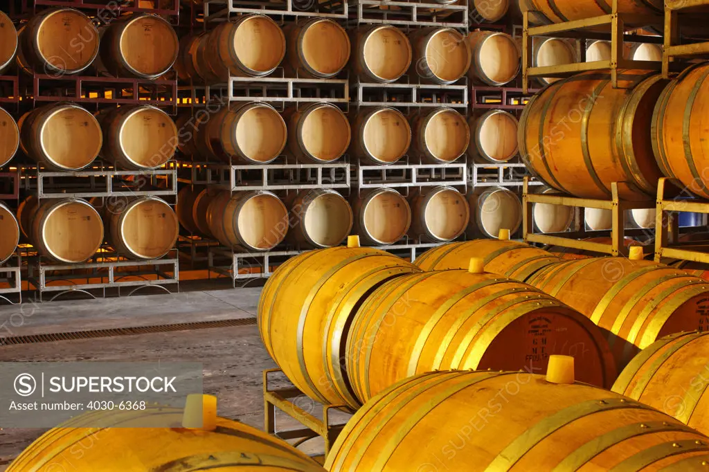 Stacked Wine Barrels, Chile