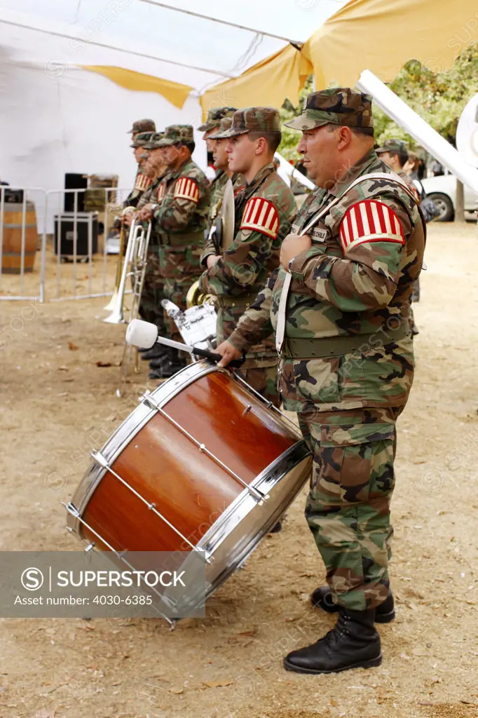 Military Band at a Festival, Chile