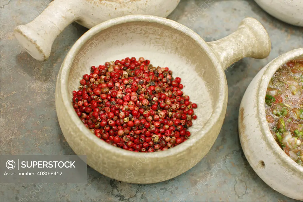 Bowl with Red Peppercorns, Chile