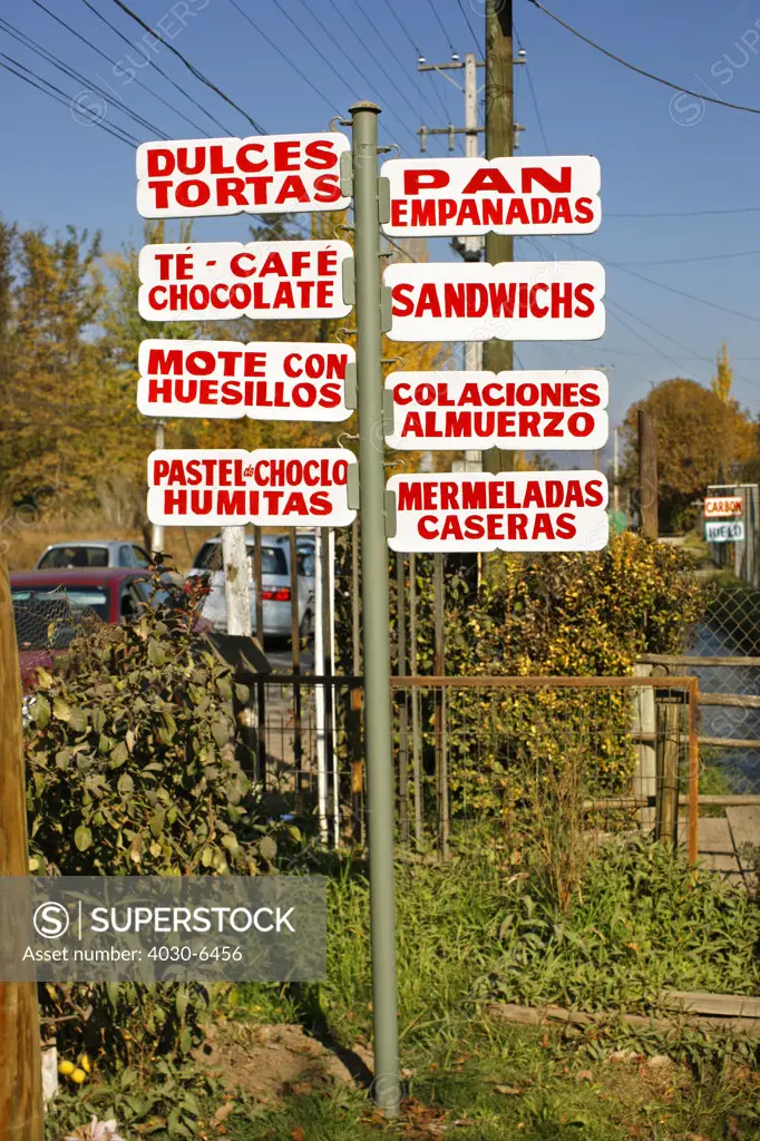 Spanish Food Signs, Chile