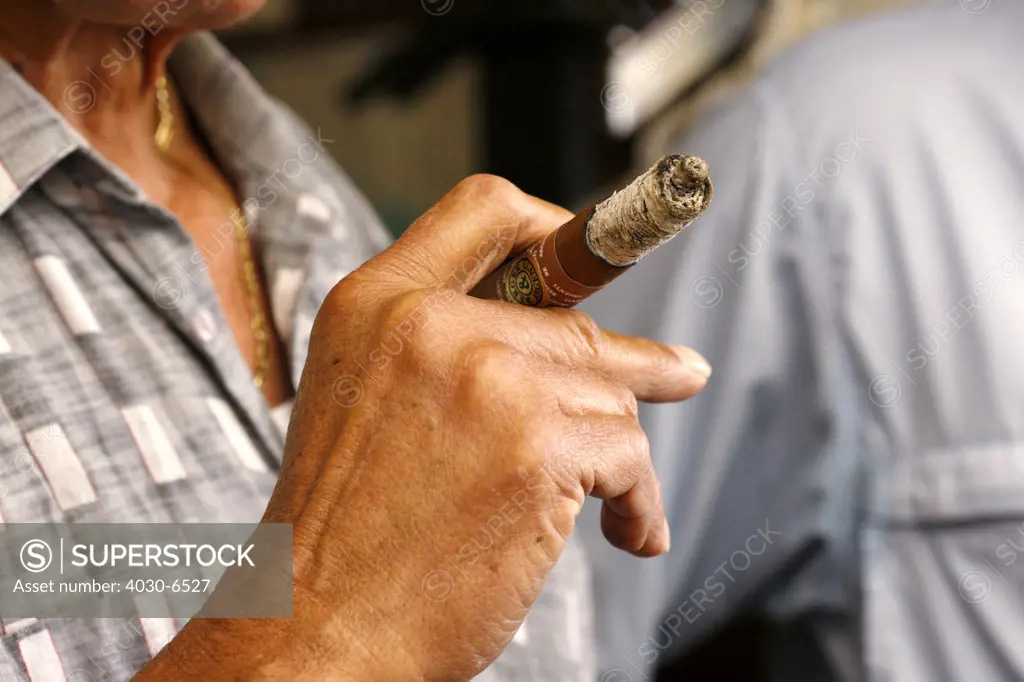 Man Smoking Cigar, Cuban Crafters, Miami
