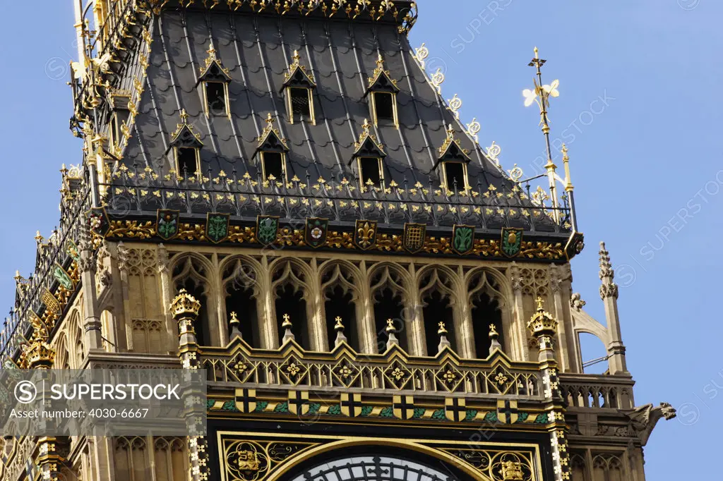 Big Ben Clock Tower Detail, London