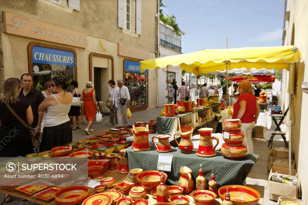 Pottery Market in Nyons, France