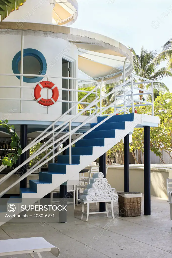 Lifeguard Station at The Raleigh Hotel Swimming Pool, Miami