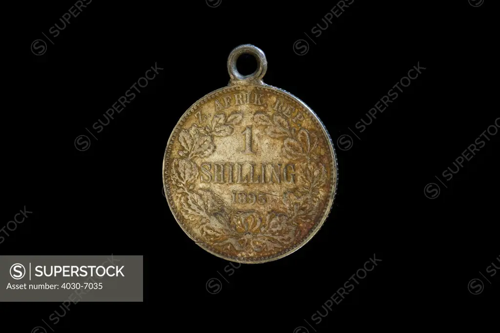 South African Coin reshaped into pendant by Anglo-Boer War POW's,