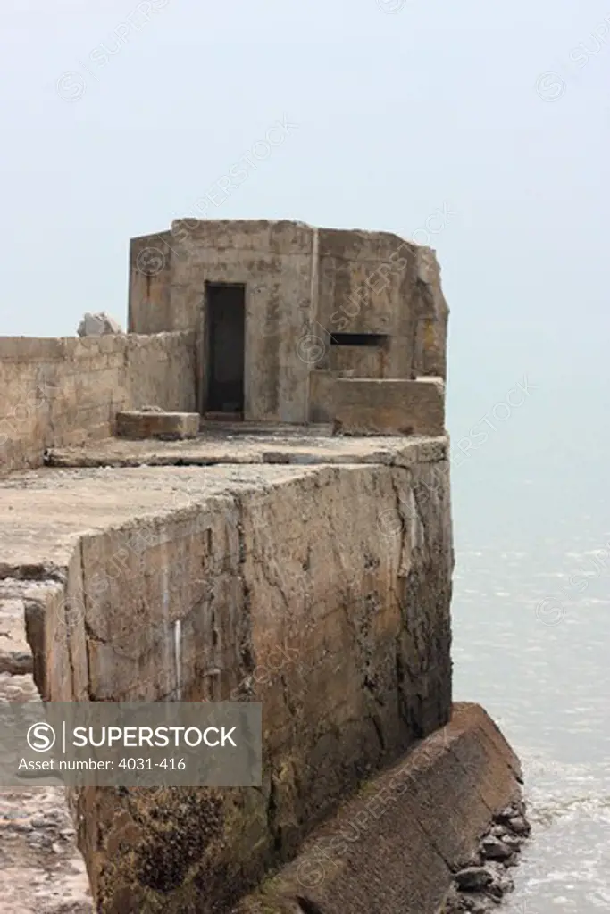 Taiwan, Kinmen County, Kinmen National Park, Old military bunker and entrance to Jhaishan tunnel