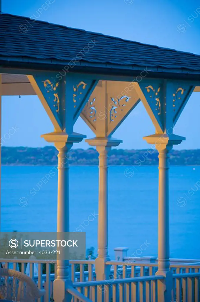 Porch of a house, Jamestown, Rhode Island, USA