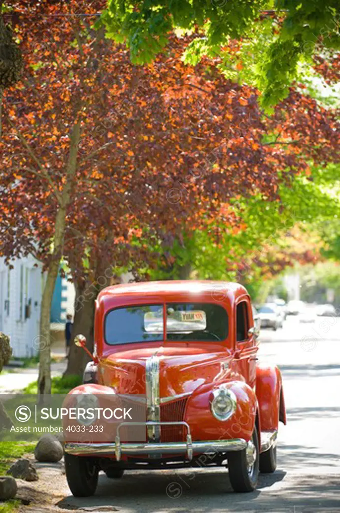 Classic restored 1938 ford pick-up truck, Warwick, Rhode Island, USA