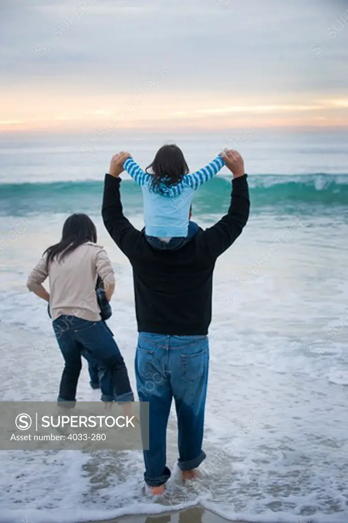 Family enjoying on the beach, La Jolla, California, USA