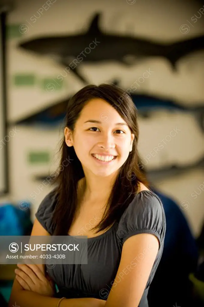 Portrait of a female biology student smiling