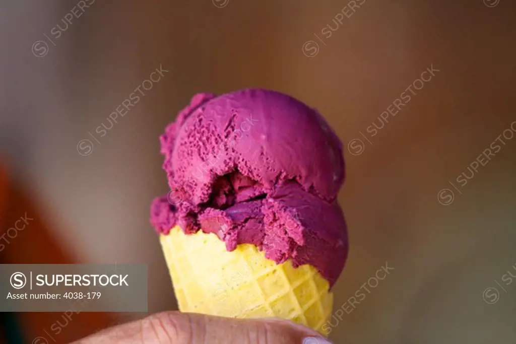Close-up of an Acai ice cream, Manaus, Amazonas, Brazil