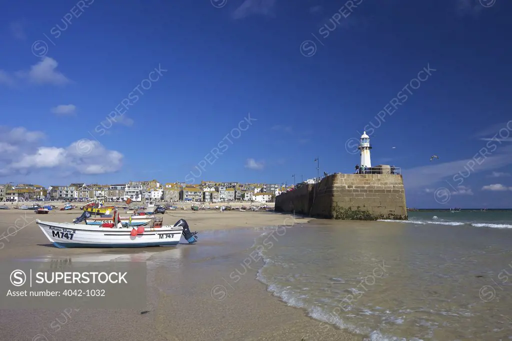 Boats on the beach, St. Ives, British Isles, Cornwall, England