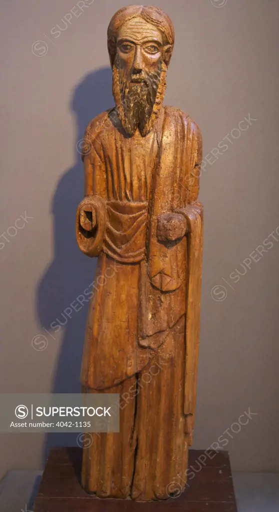 Italy, Amalfi, Duomo di San Andreas, wooden sculpture of St Elias