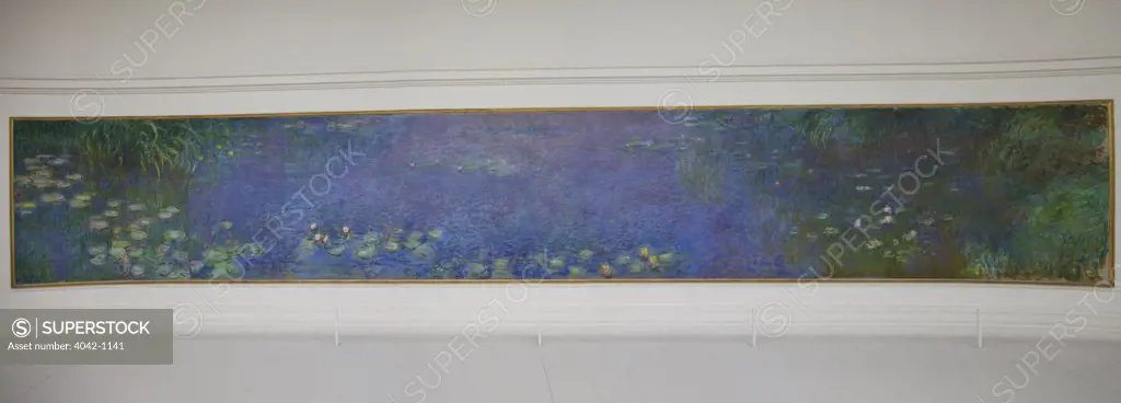 Water-lilies, painting by Claude Monet, France, Paris, Musee de L'Orangerie