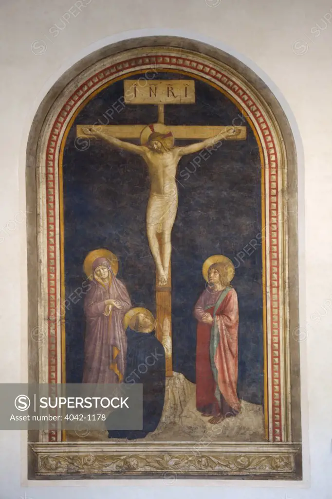 Calvary by Fra Angelico, 1440, France, Paris, Musee du Louvre