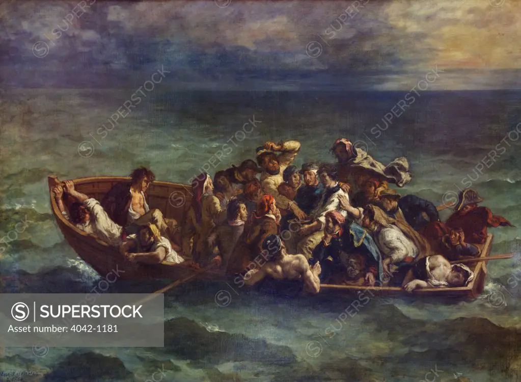 Shipwreck of Don Juan by Eugene Delacroix, 1840, France, Paris, Musee du Louvre