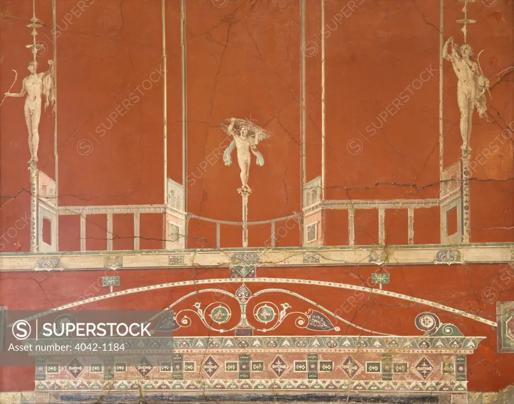 Fresco from House of Jason, Italy, Naples, Neapolitan National Archeological Museum