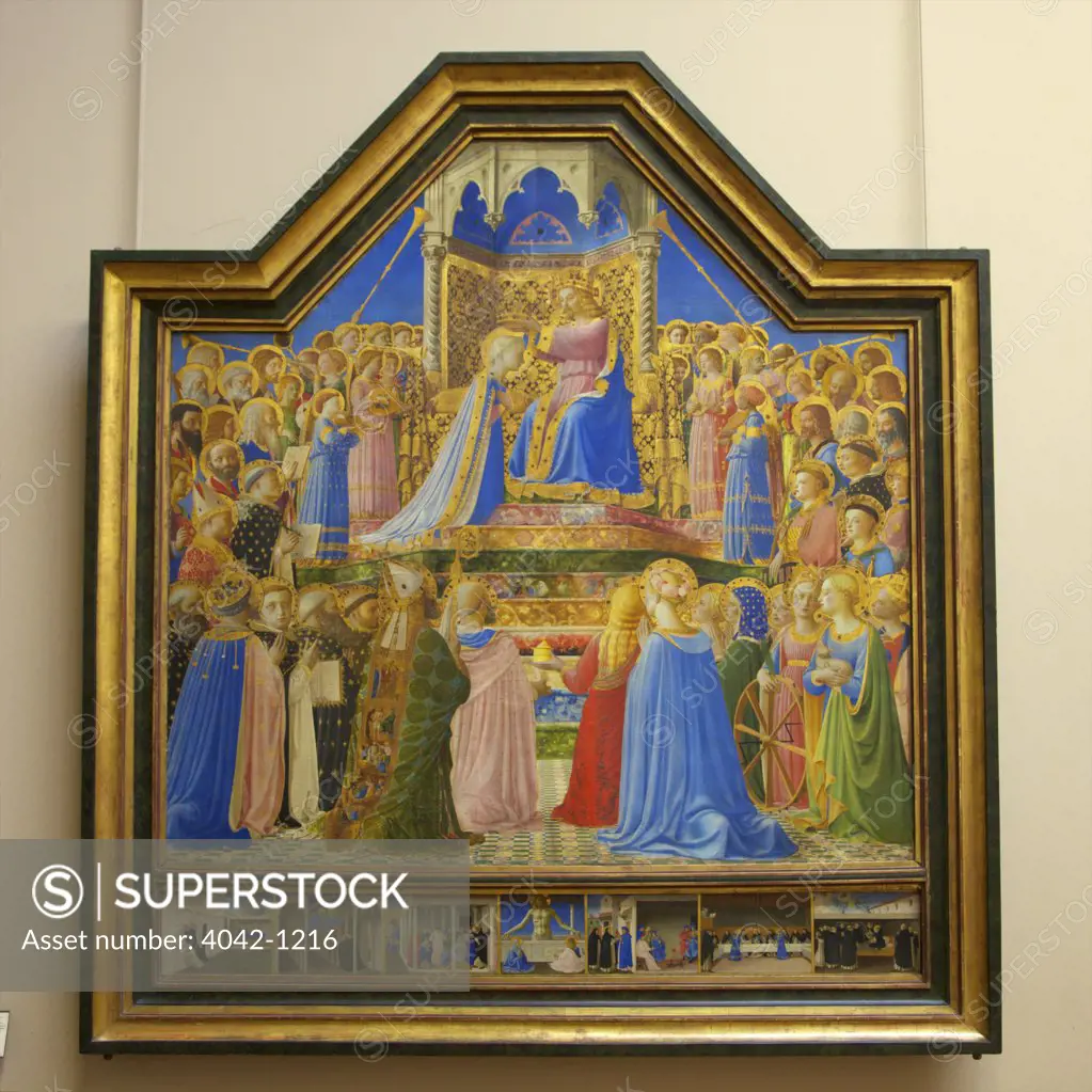 The Coronation of the Virgin by Fra Angelico, 1430, France, Paris, Musee du Louvre