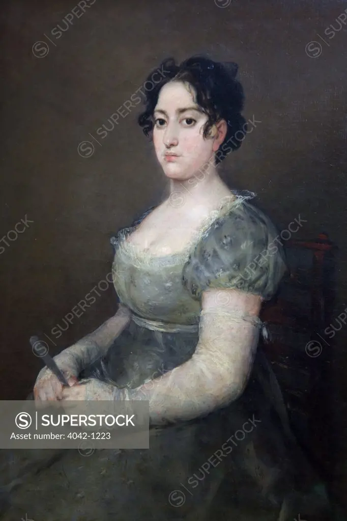 Woman with a fan by Francisco de Goya y Lucientes, 1807, France, Paris, Musee du Louvre