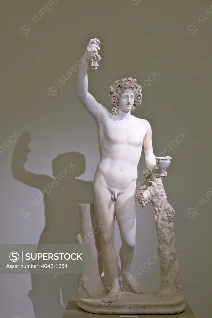 Marble sculpture of Dionysus, 2nd century AD, Italy, Naples, National Archeological Museum