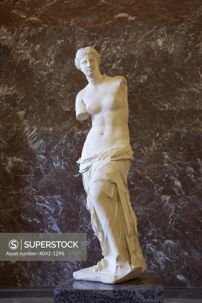 Ancient Greek statue of Aphrodite of Milos by Alexandros of Antioch, France, Paris, Musee du Louvre