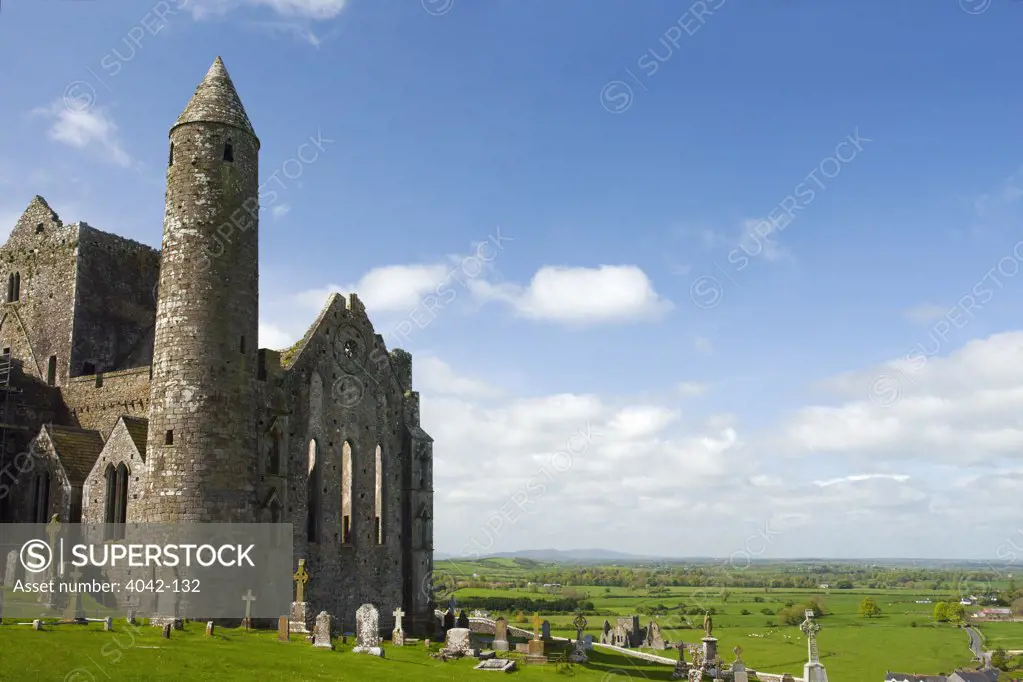 Ruins of a cathedral and round tower, Rock Of Cashel, Cashel, County Tipperary, Munster, Republic of Ireland