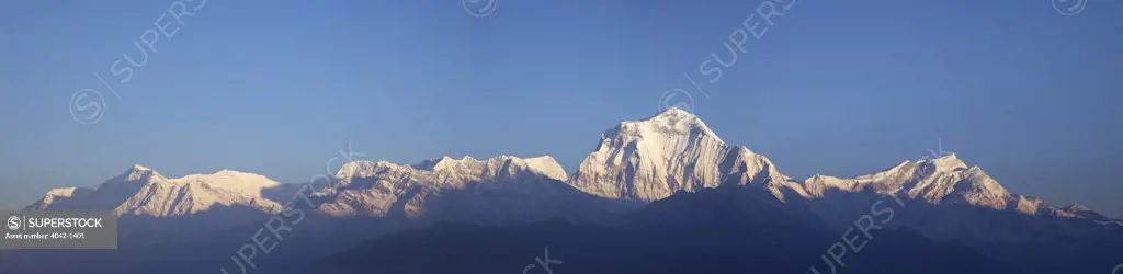 Mountain range, Dhaulagiri, Annapurna Sanctuary, Himalayas, Nepal