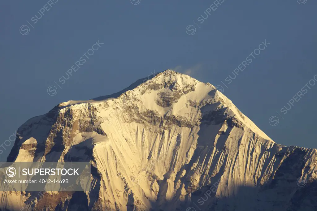 Mountain range, Dhaulagiri, Annapurna Sanctuary, Himalayas, Nepal