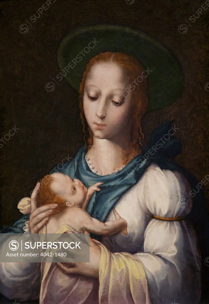 Virgin and Child, by Luis de Morales, 16th century, Spanish, Ashmolean Museum of Art, University of Oxford, Oxfordshire, England