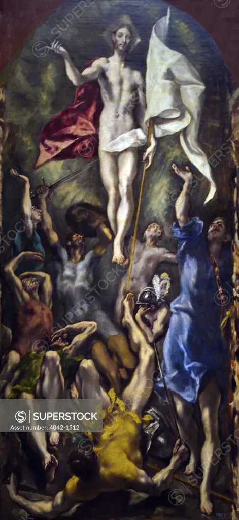 Resurrection by El Greco, 1596-1600, Spain, Madrid, Museo Nacional del Prado Museum