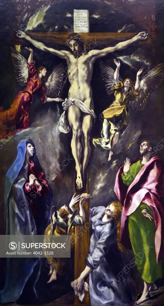 The Crucifixion by El Greco, 1584, Spain, Madrid, Museo Nacional del Prado