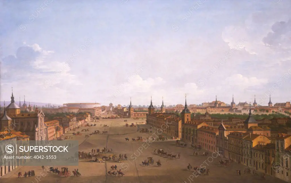 View of Madrid by Antonio Joli, circa 1750, Spain, Madrid, Real Academia de Bellas Artes