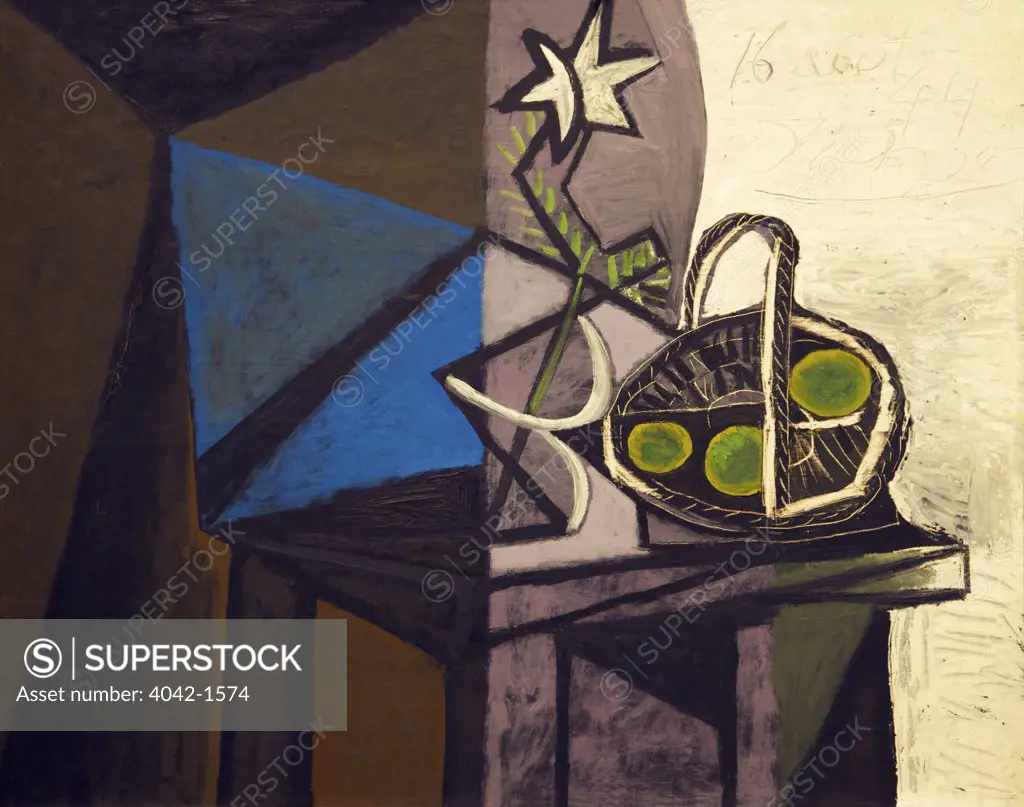 Still Life by Pablo Picasso, 1944, Spain, Madrid, Reina Sofia Museum of Modern Art