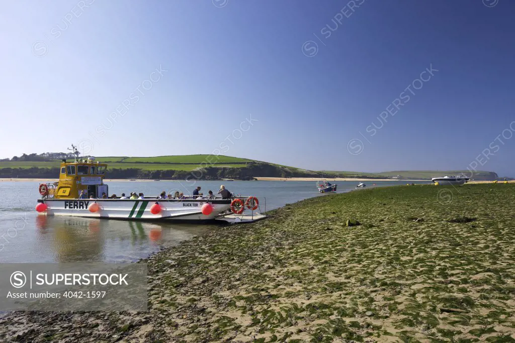Boats in the river, Padstow, Rock Ferry, Camel Estuary, North Cornwall, Cornwall, England