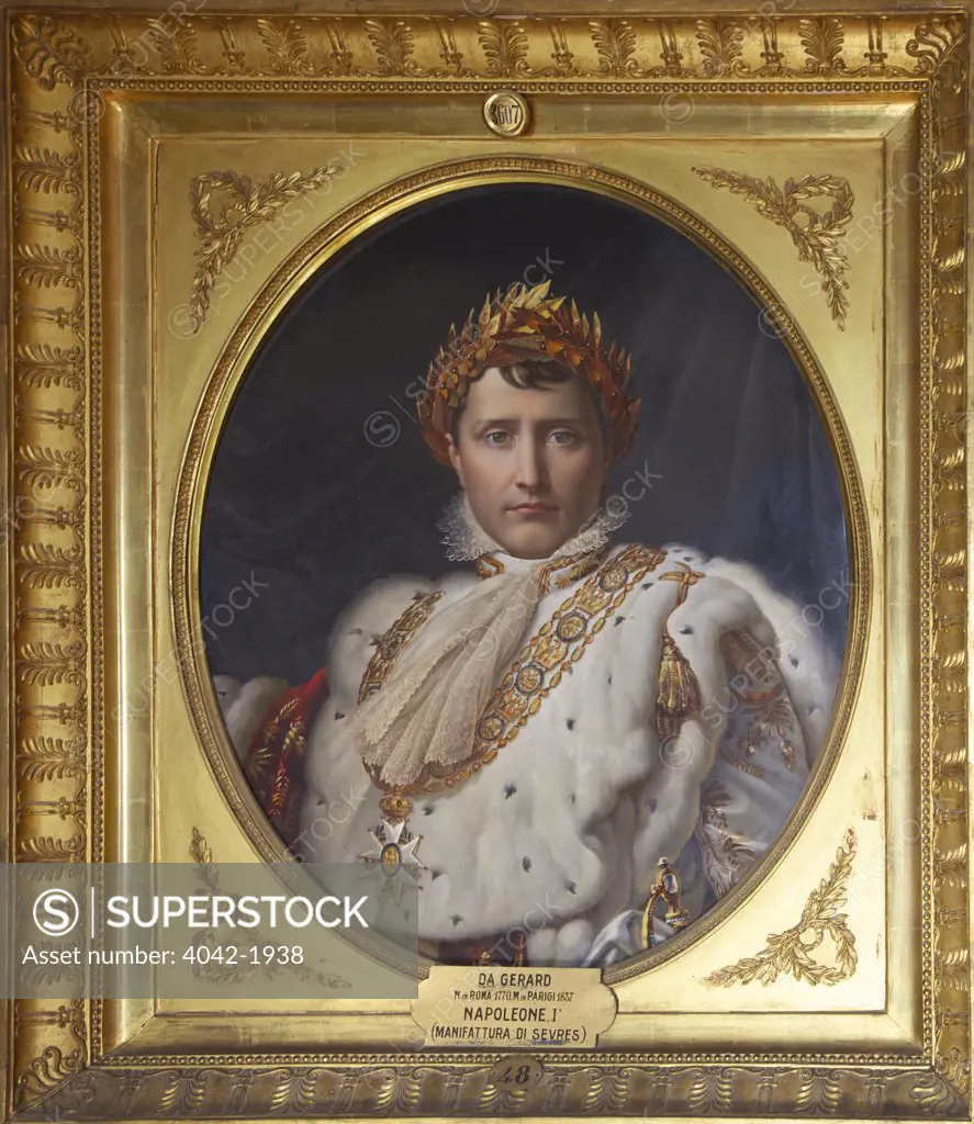 Portrait of Napoleon Bonaparte, by Francois Gerard, Museo delle Porcellane, Boboli Gardens, Florence, Tuscany, Italy