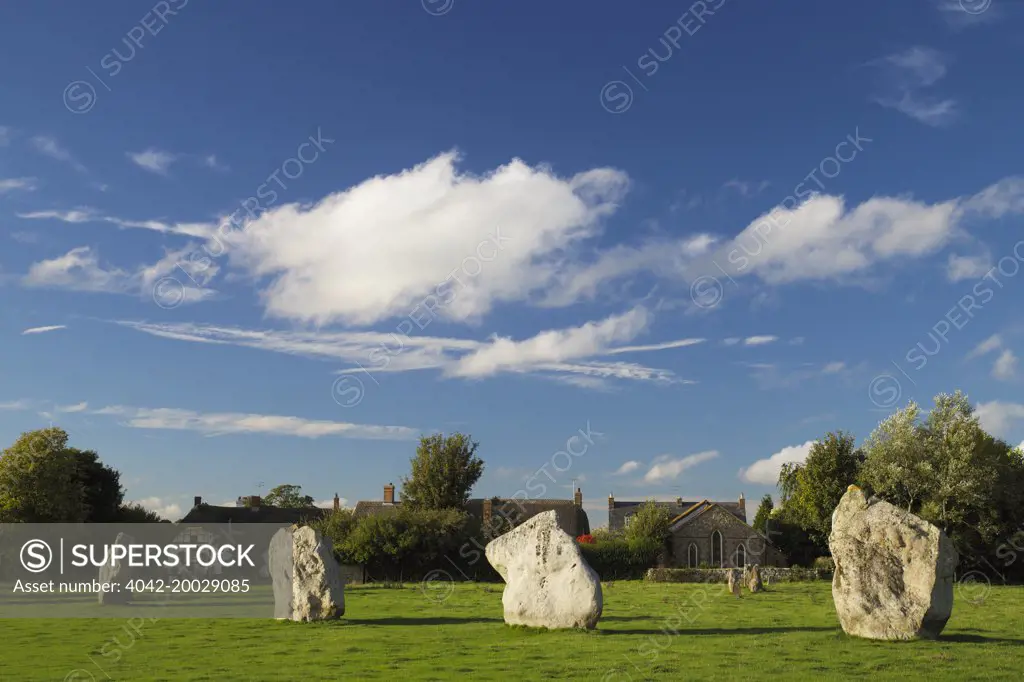 Megalithic stone circle, Avebury, Wiltshire, England. UK, GB