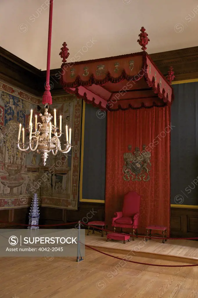 United Kingdom, Great Britain, England, Surrey, London, Hampton Court Palace, Chair of Estate, King's Presence Chamber