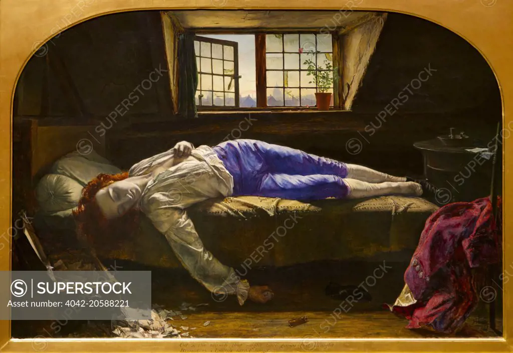 Death of Chatterton by Henry Wallis, 1856, Tate Britain, London, England, UK
