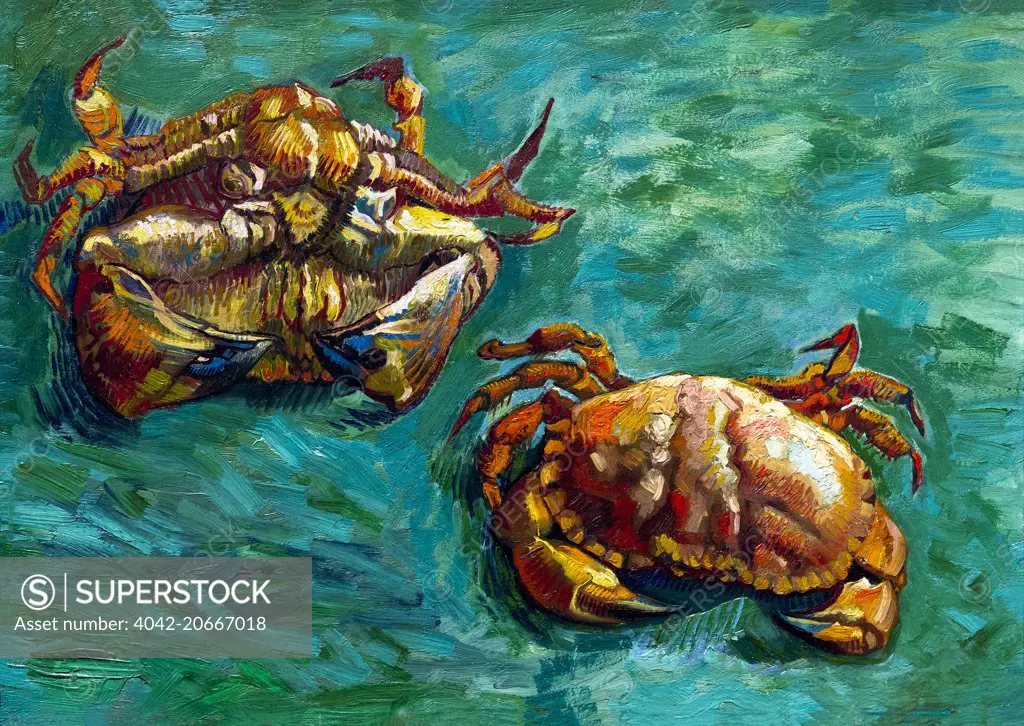 Two Crabs, by Vincent van Gogh, 1889, National Gallery, London, England, UK, GB, Europe