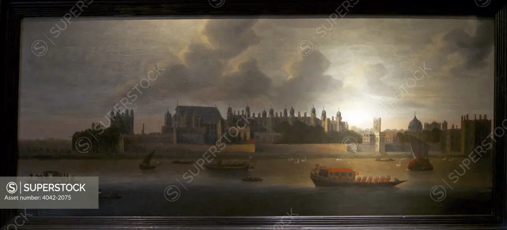 Great Britain, United Kingdom, England, Surrey, London, Hampton Court Palace, Tudor Palace of Hampton Court, circa 1660, unknown artist
