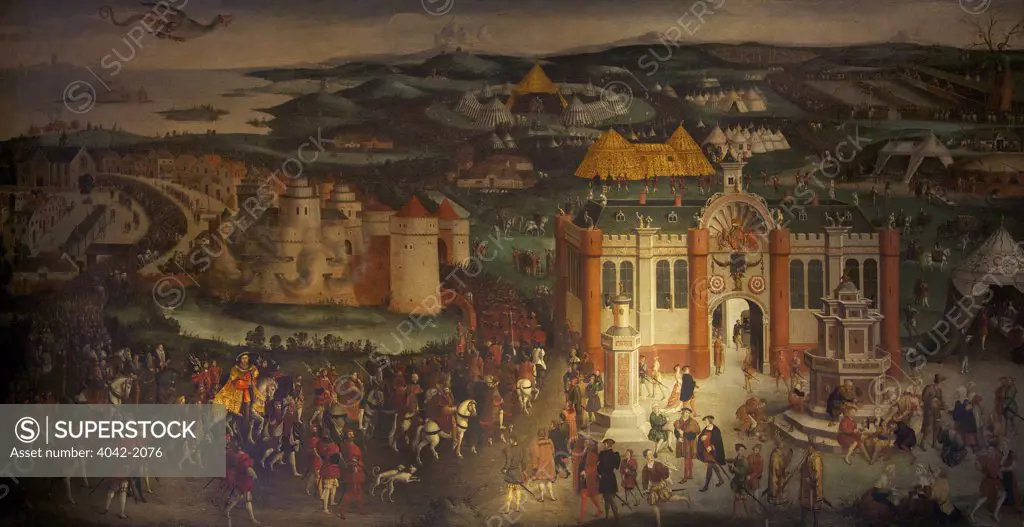 Great Britain, United Kingdom, England, Surrey, London, Hampton Court Palace, Field of Cloth of Gold, circa 1545, unknown artist
